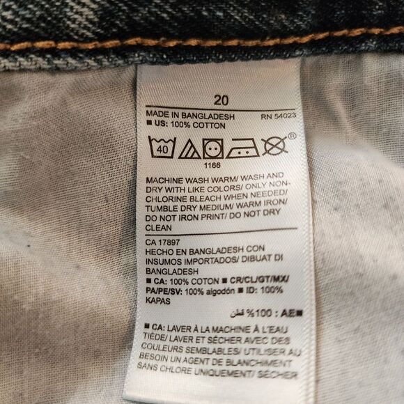 Old Navy High Rise Slouchy Straight Distressed Secret Slim Pockets Jeans Size 20 - Picture 8 of 10